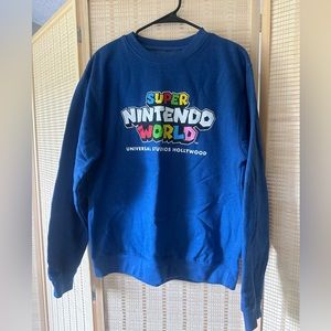 Super Nintendo World Universal Studios Blue Crewneck